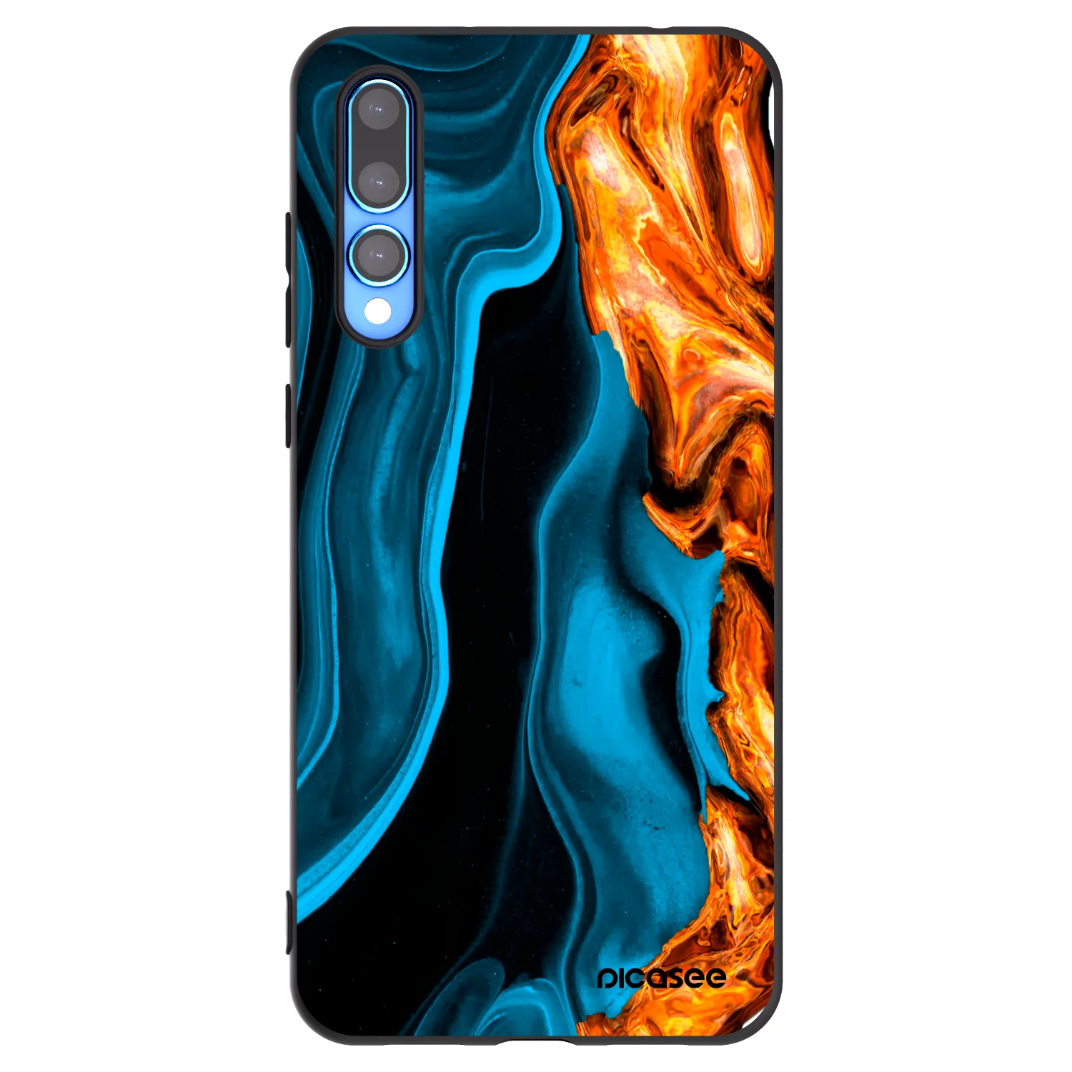 Picasee fekete szilikon tok az alábbi mobiltelefonokra Huawei P20 Pro - Gold blue