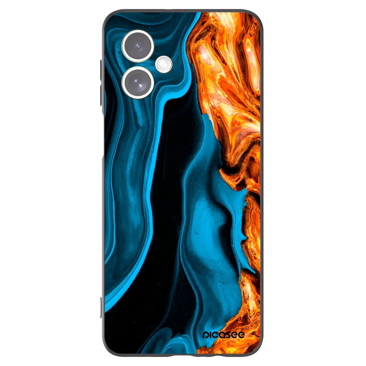 Picasee fekete szilikon tok az alábbi mobiltelefonokra Motorola Moto G54 5G - Gold blue