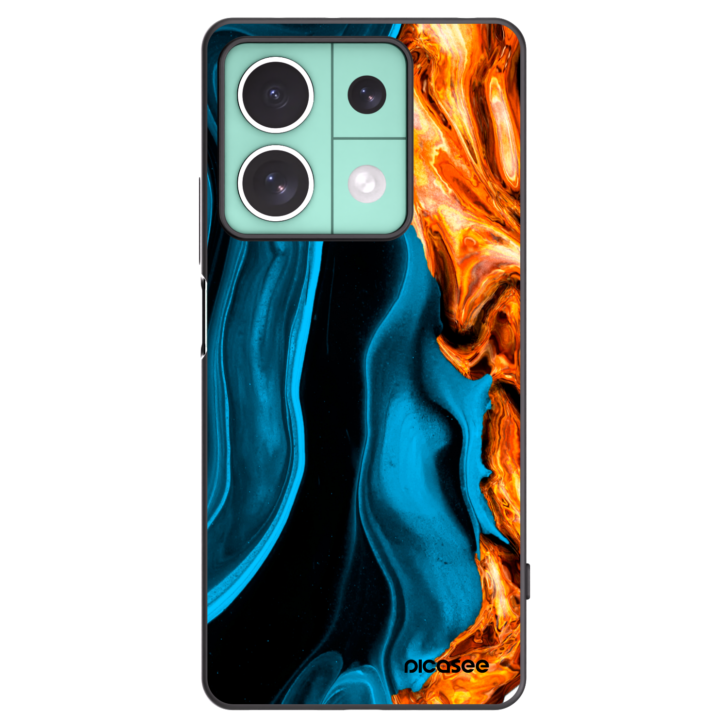 Picasee fekete szilikon tok az alábbi mobiltelefonokra Xiaomi Redmi Note 13 5G - Gold blue