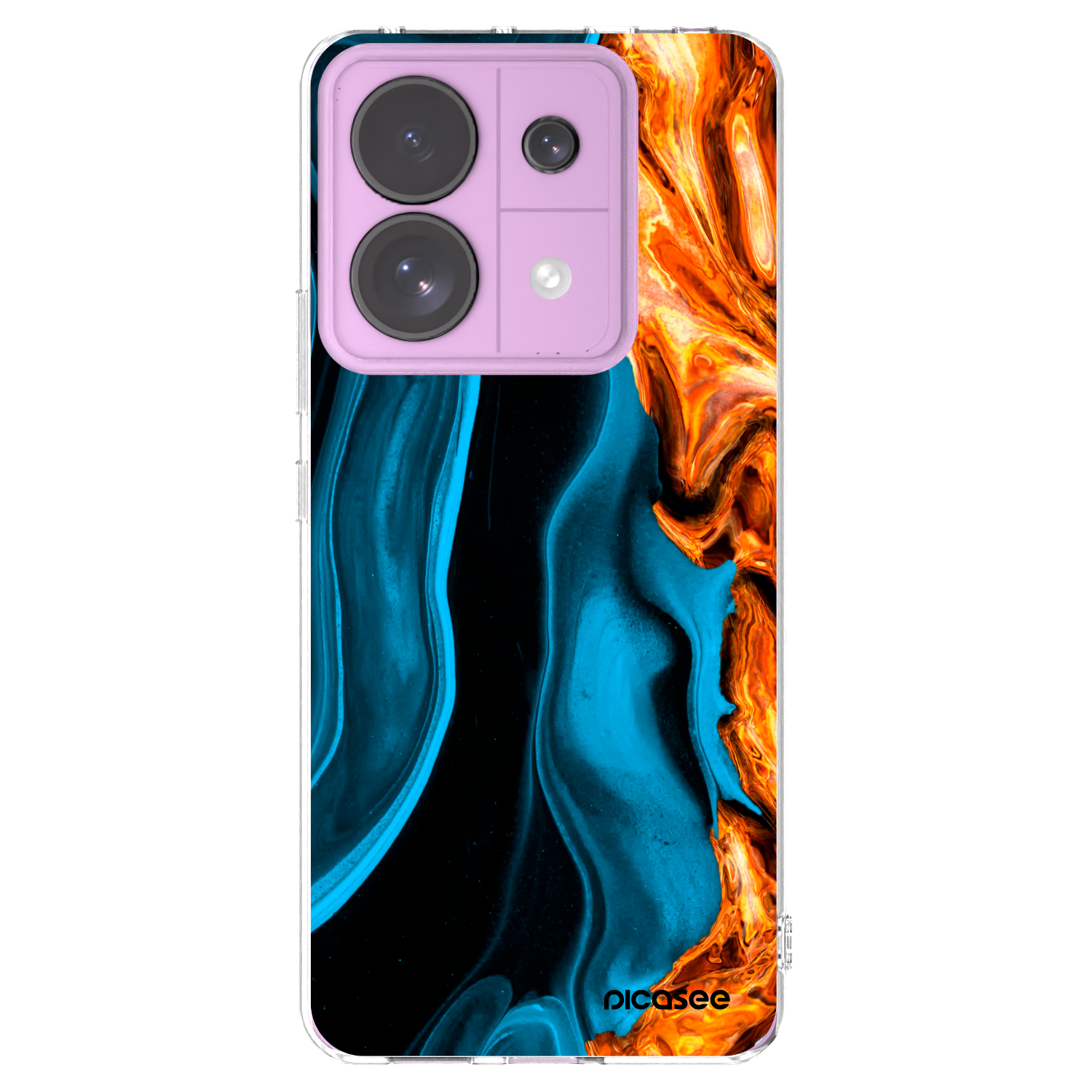 Picasee átlátszó szilikon tok az alábbi mobiltelefonokra Xiaomi Redmi Note 13 Pro 5G - Gold blue