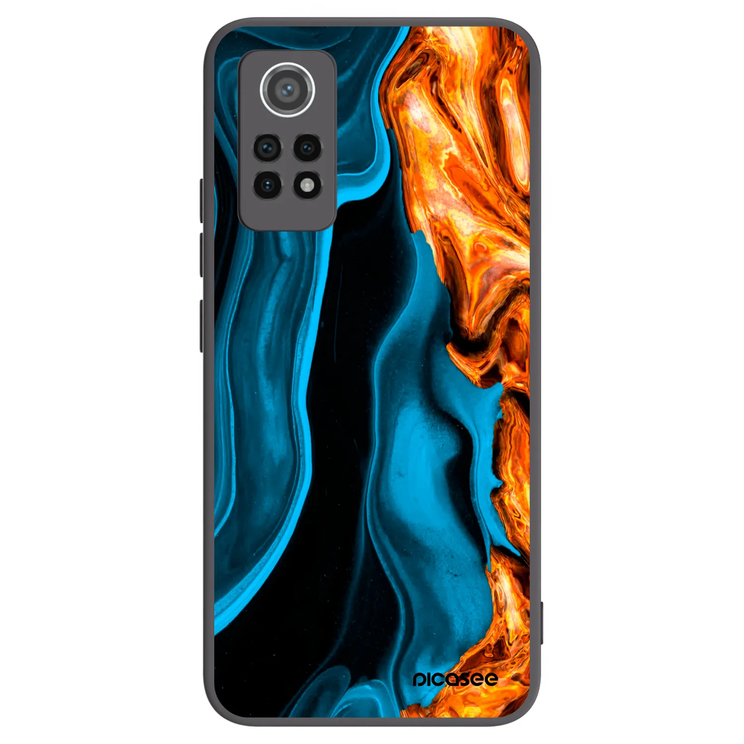 Picasee fekete szilikon tok az alábbi mobiltelefonokra Xiaomi Redmi Note 12 Pro 4G - Gold blue