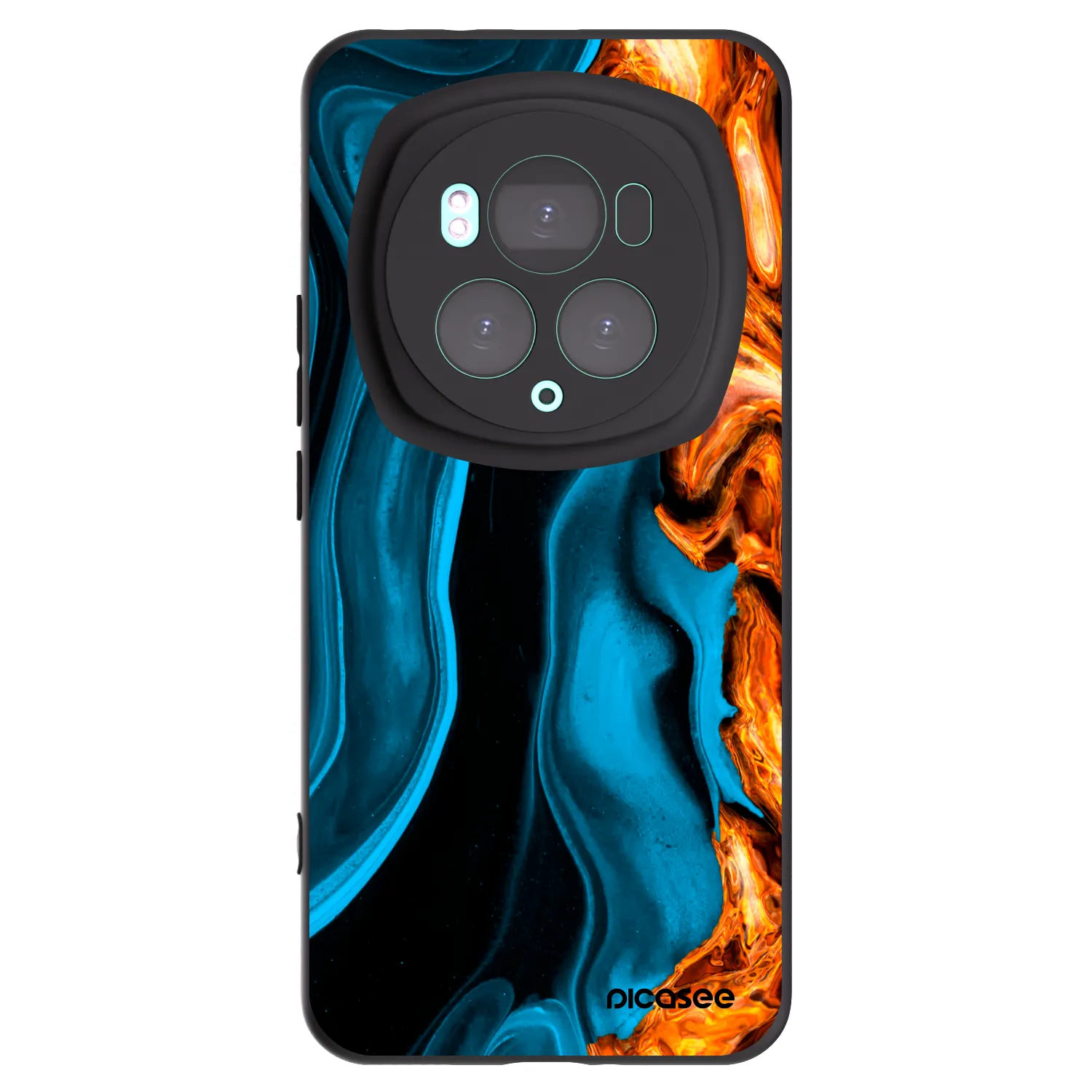 Picasee fekete szilikon tok az alábbi mobiltelefonokra Honor Magic6 Pro - Gold blue