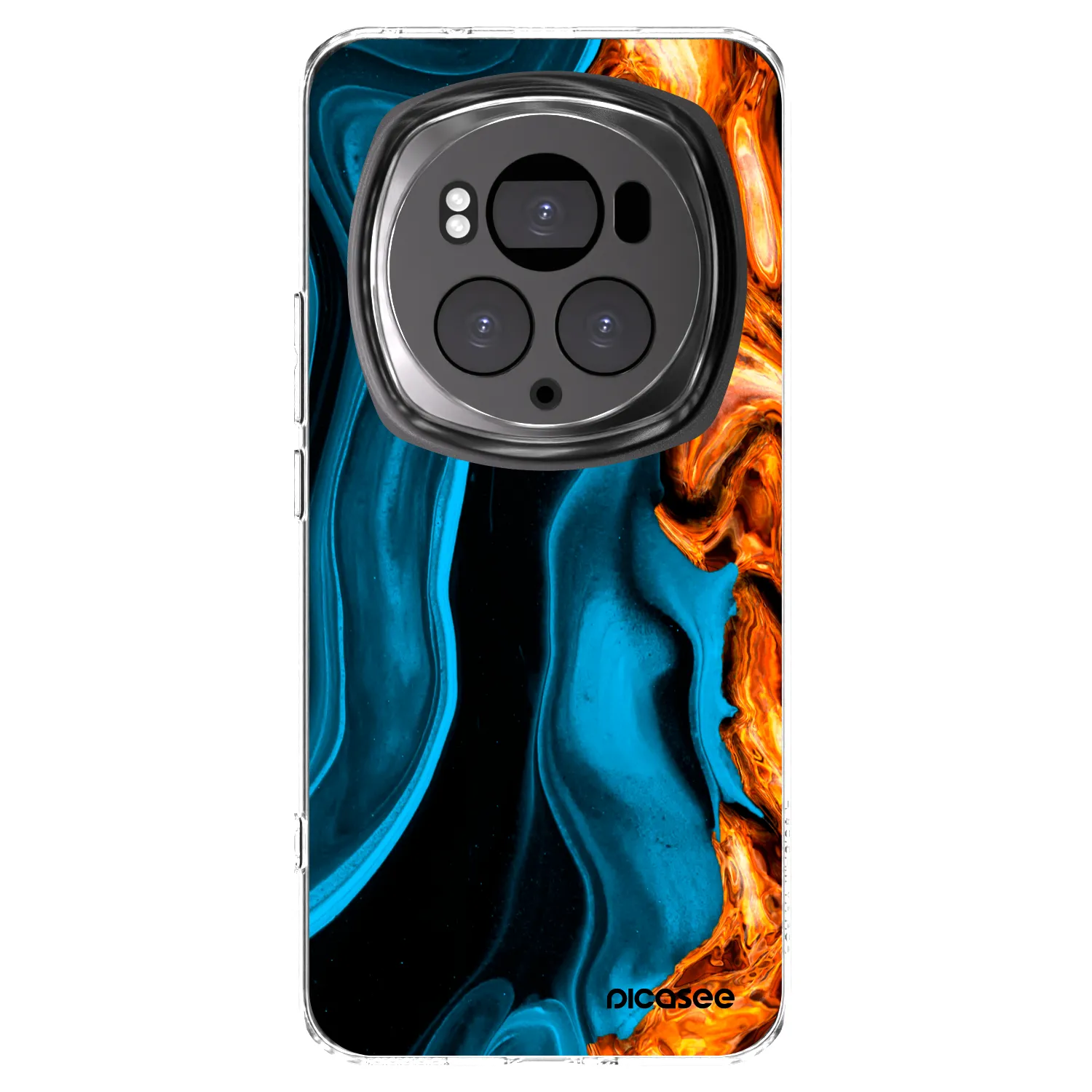 Picasee átlátszó szilikon tok az alábbi mobiltelefonokra Honor Magic6 Pro - Gold blue