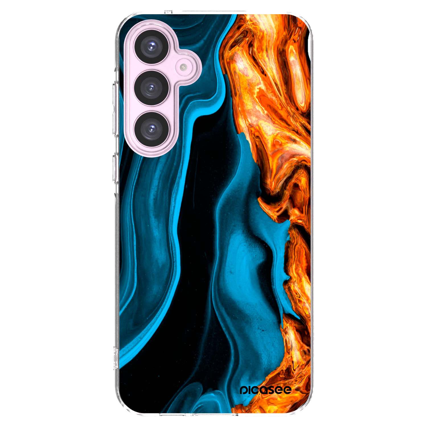 Picasee átlátszó szilikon tok az alábbi mobiltelefonokra Samsung Galaxy A55 5G A556B - Gold blue