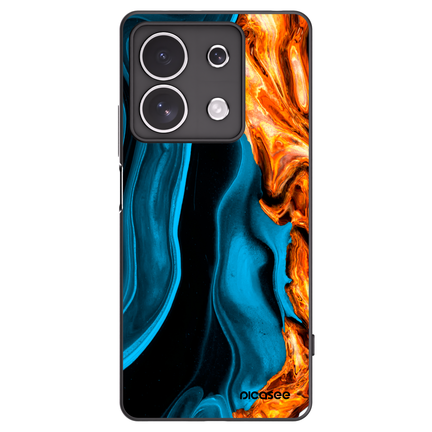 Picasee fekete szilikon tok az alábbi mobiltelefonokra Xiaomi Redmi Note 13 4G - Gold blue