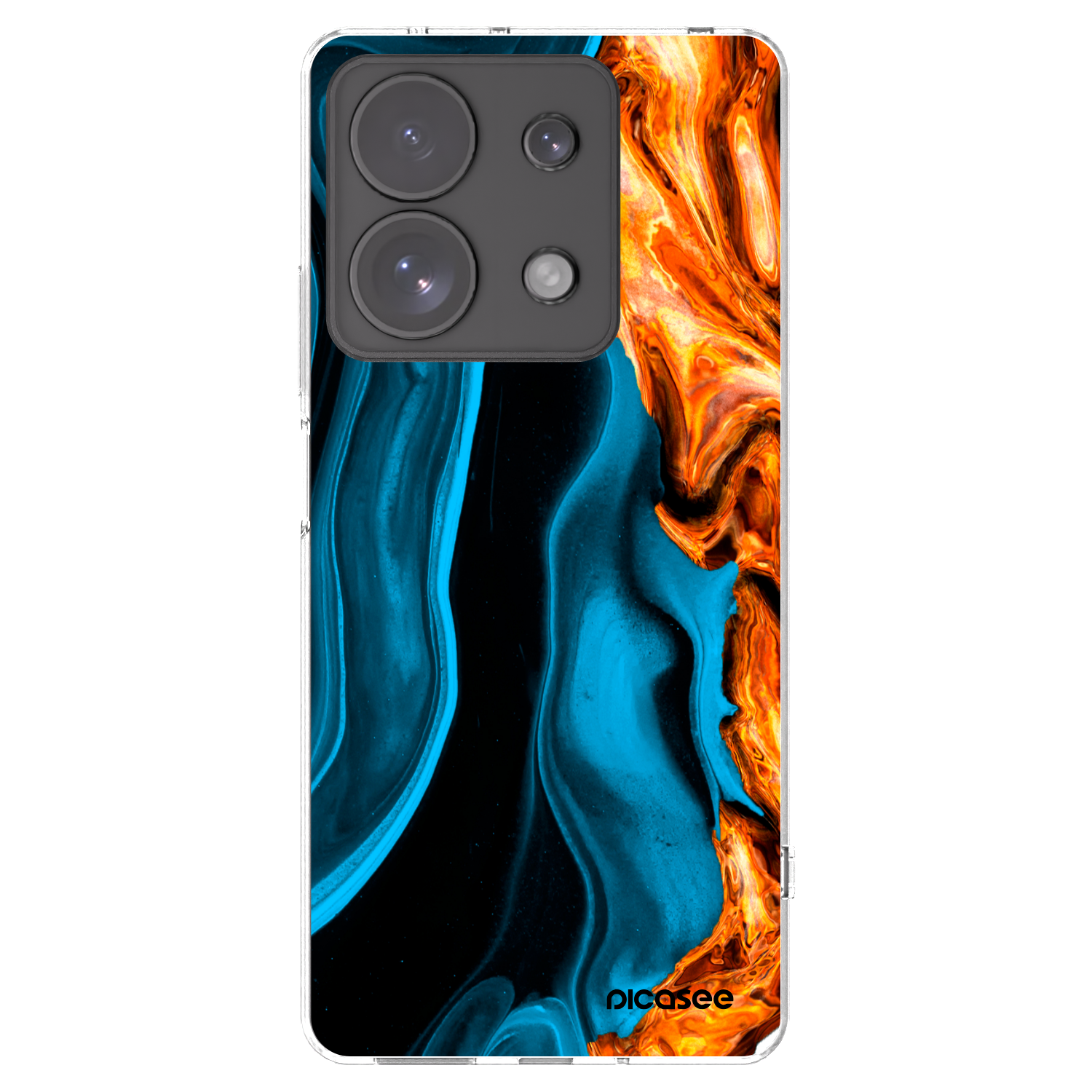 Picasee átlátszó szilikon tok az alábbi mobiltelefonokra Xiaomi Redmi Note 13 Pro 4G - Gold blue