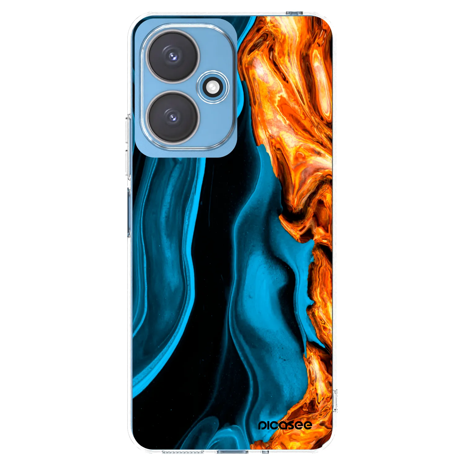 Picasee átlátszó szilikon tok az alábbi mobiltelefonokra Xiaomi Redmi 13C 5G - Gold blue