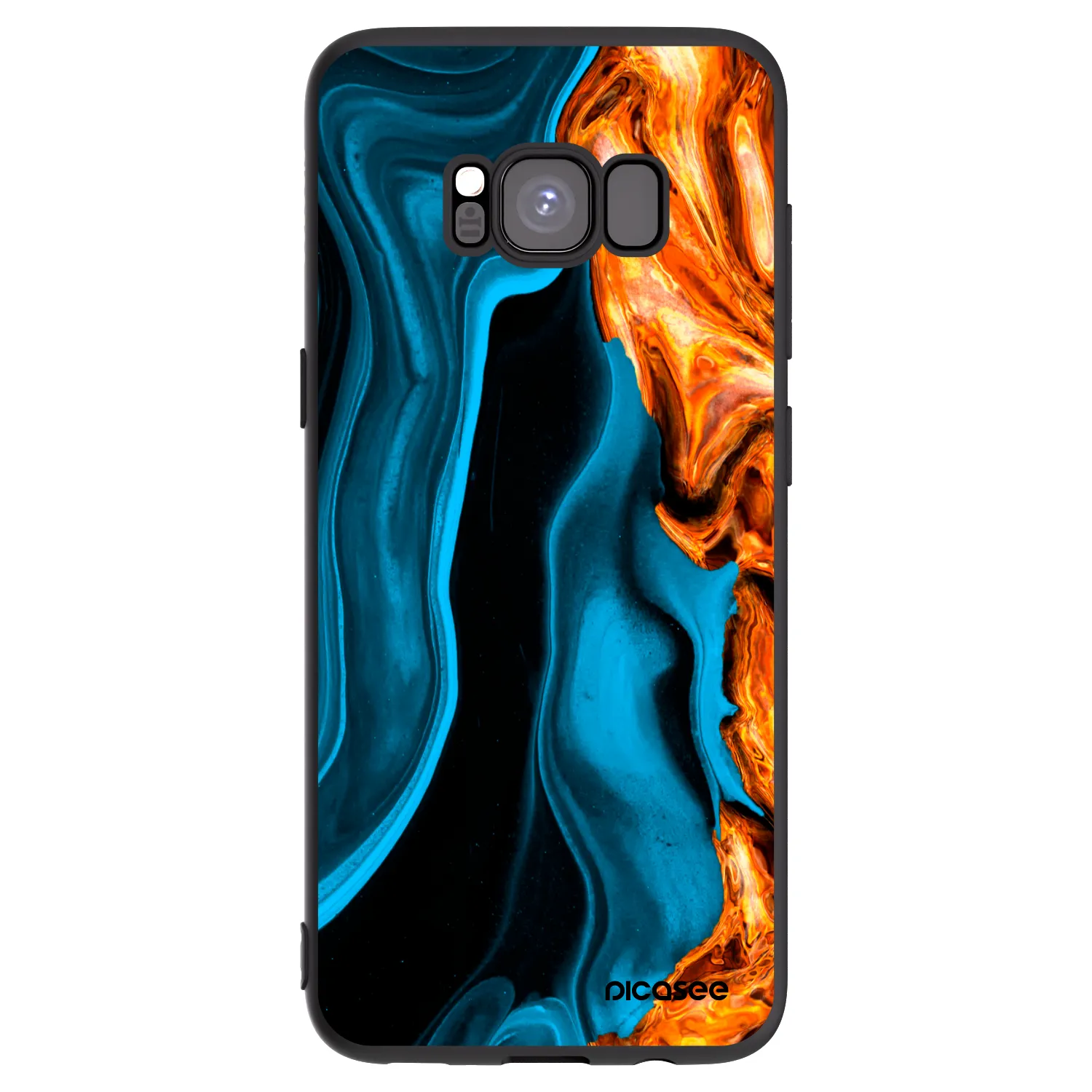 Picasee fekete szilikon tok az alábbi mobiltelefonokra Samsung Galaxy S8 G950F - Gold blue