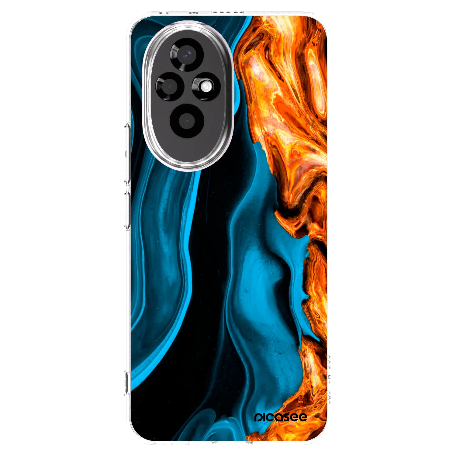 Picasee átlátszó szilikon tok az alábbi mobiltelefonokra Honor 200 5G - Gold blue