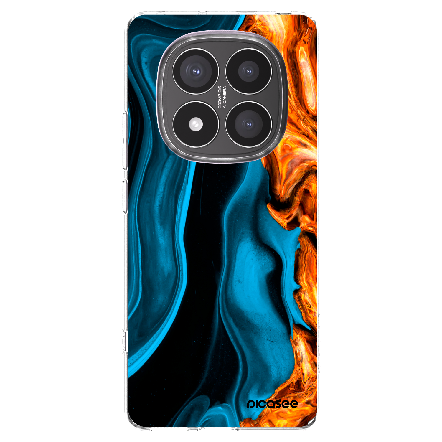 Picasee átlátszó szilikon tok az alábbi mobiltelefonokra Xiaomi Redmi Note 14 Pro+ 5G - Gold blue