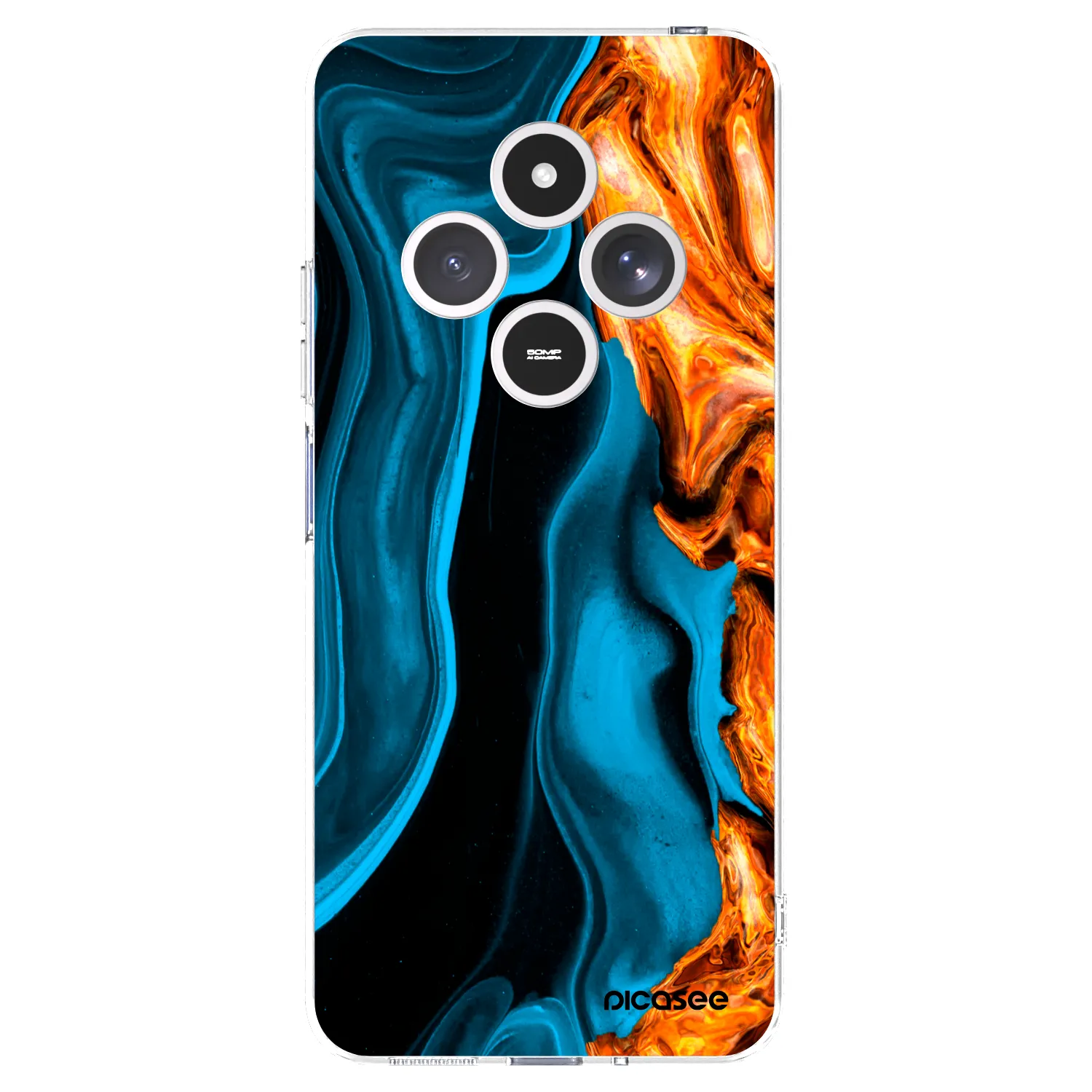 Picasee átlátszó szilikon tok az alábbi mobiltelefonokra Xiaomi Redmi 14C - Gold blue