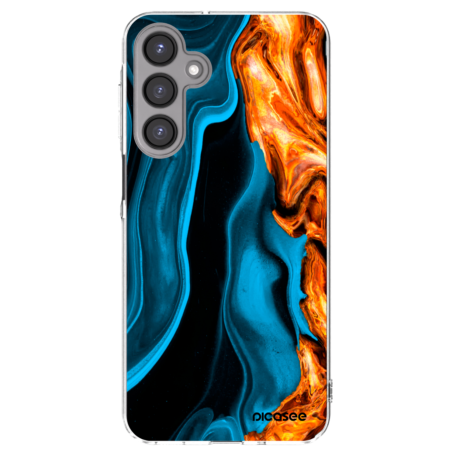 Picasee átlátszó szilikon tok az alábbi mobiltelefonokra Samsung Galaxy A16 5G - Gold blue