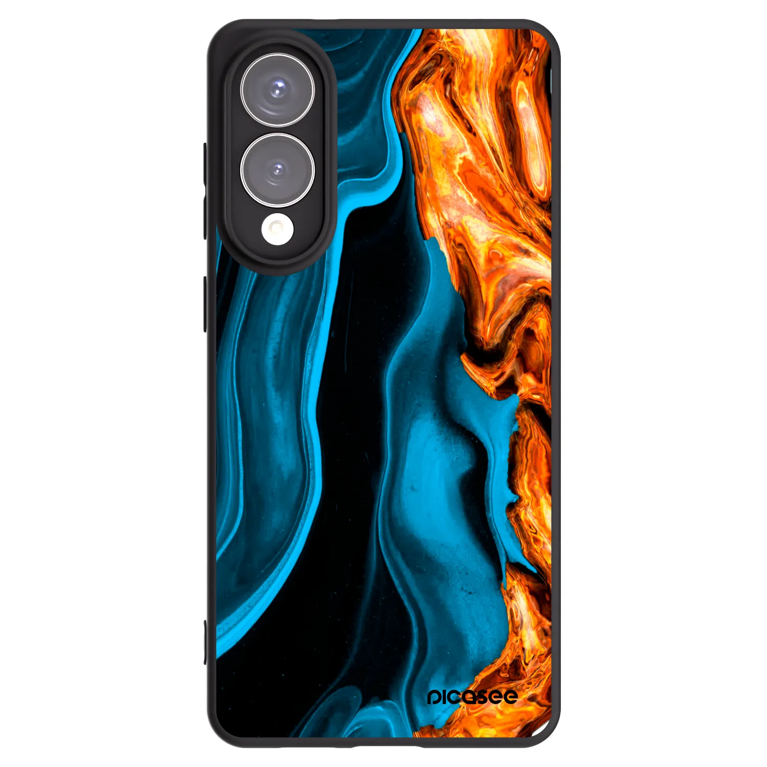 Picasee fekete szilikon tok az alábbi mobiltelefonokra Samsung Galaxy S25 Edge 5G - Gold blue