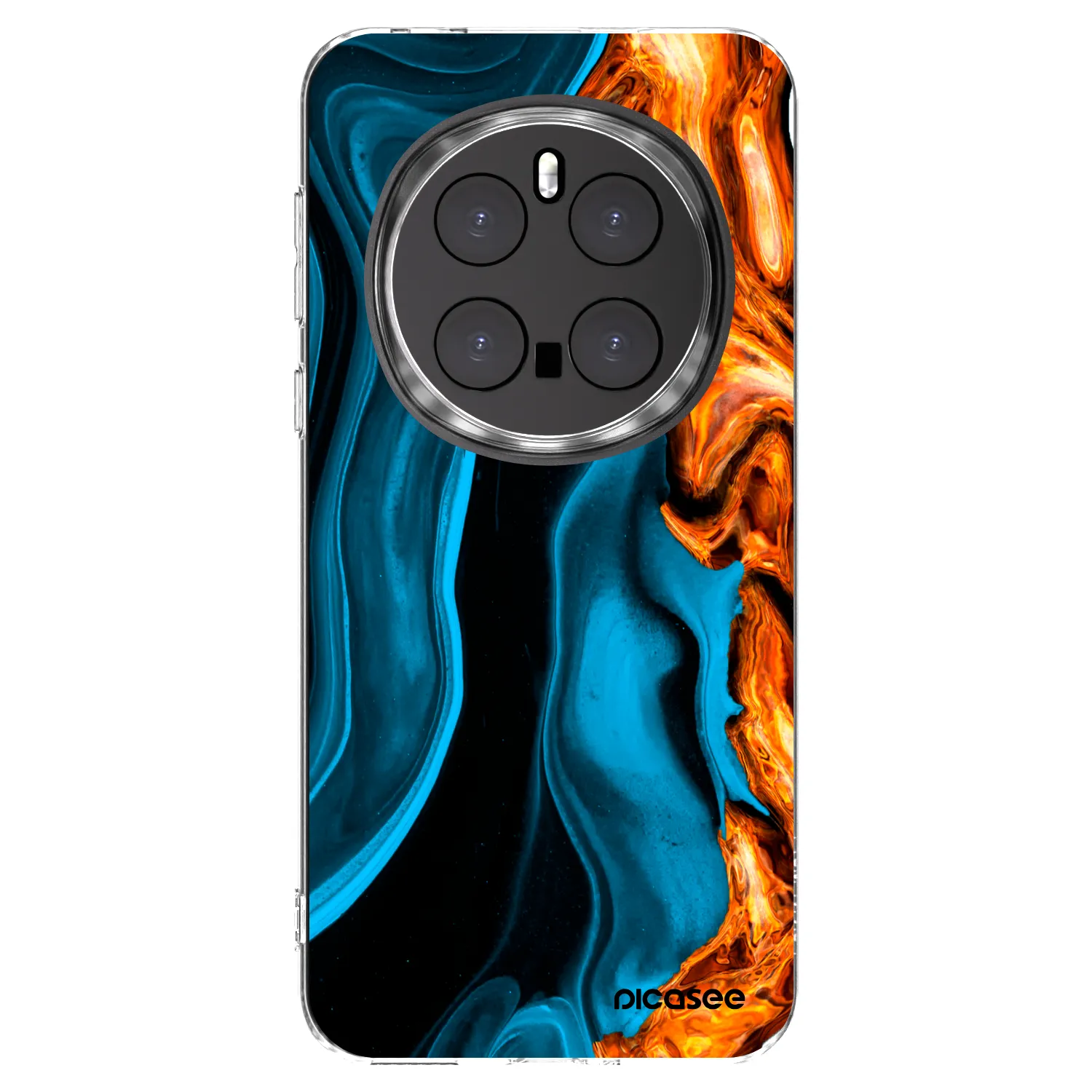 Picasee átlátszó szilikon tok az alábbi mobiltelefonokra Honor Magic7 Pro 5G - Gold blue