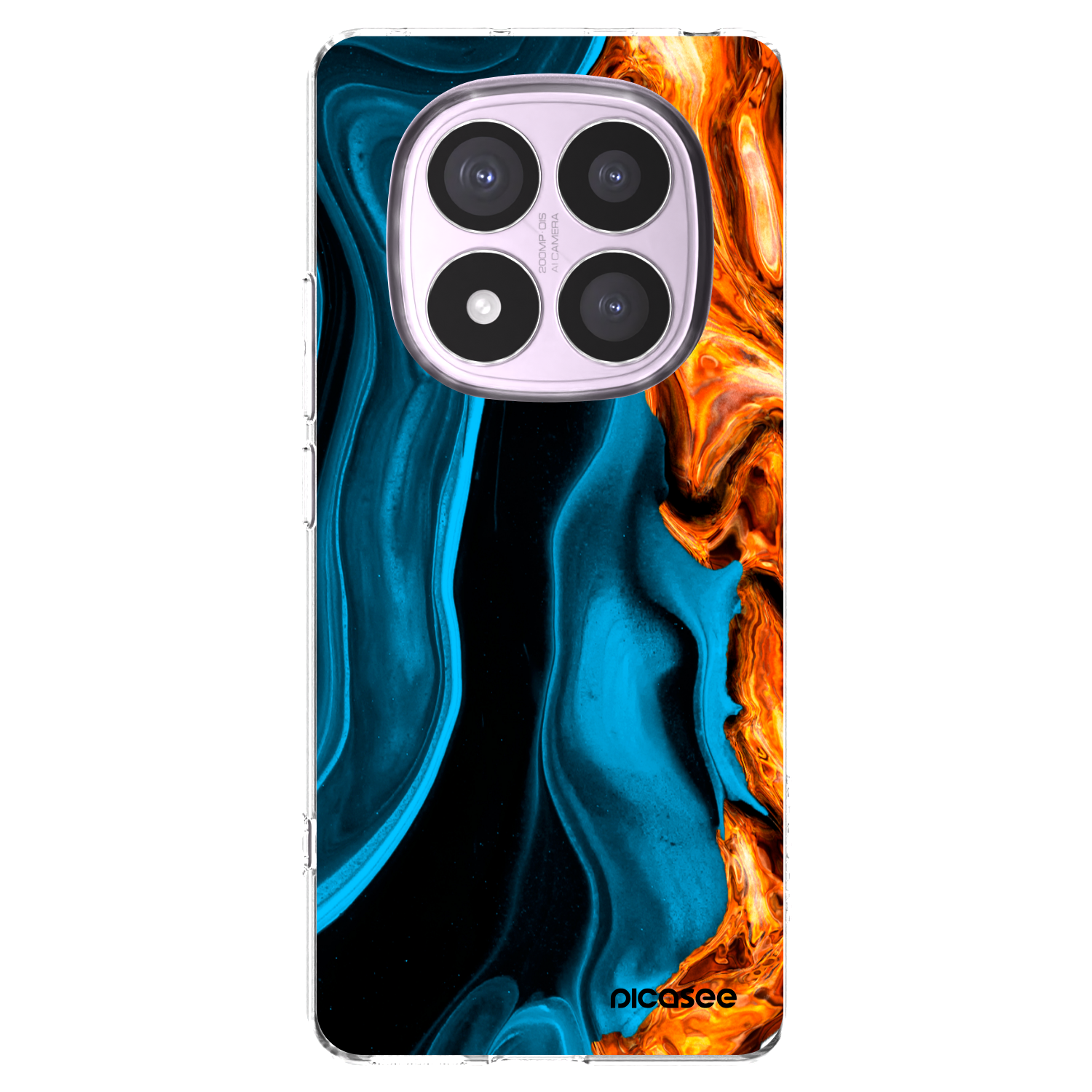 Picasee átlátszó szilikon tok az alábbi mobiltelefonokra Xiaomi Redmi Note 14 Pro 4G - Gold blue