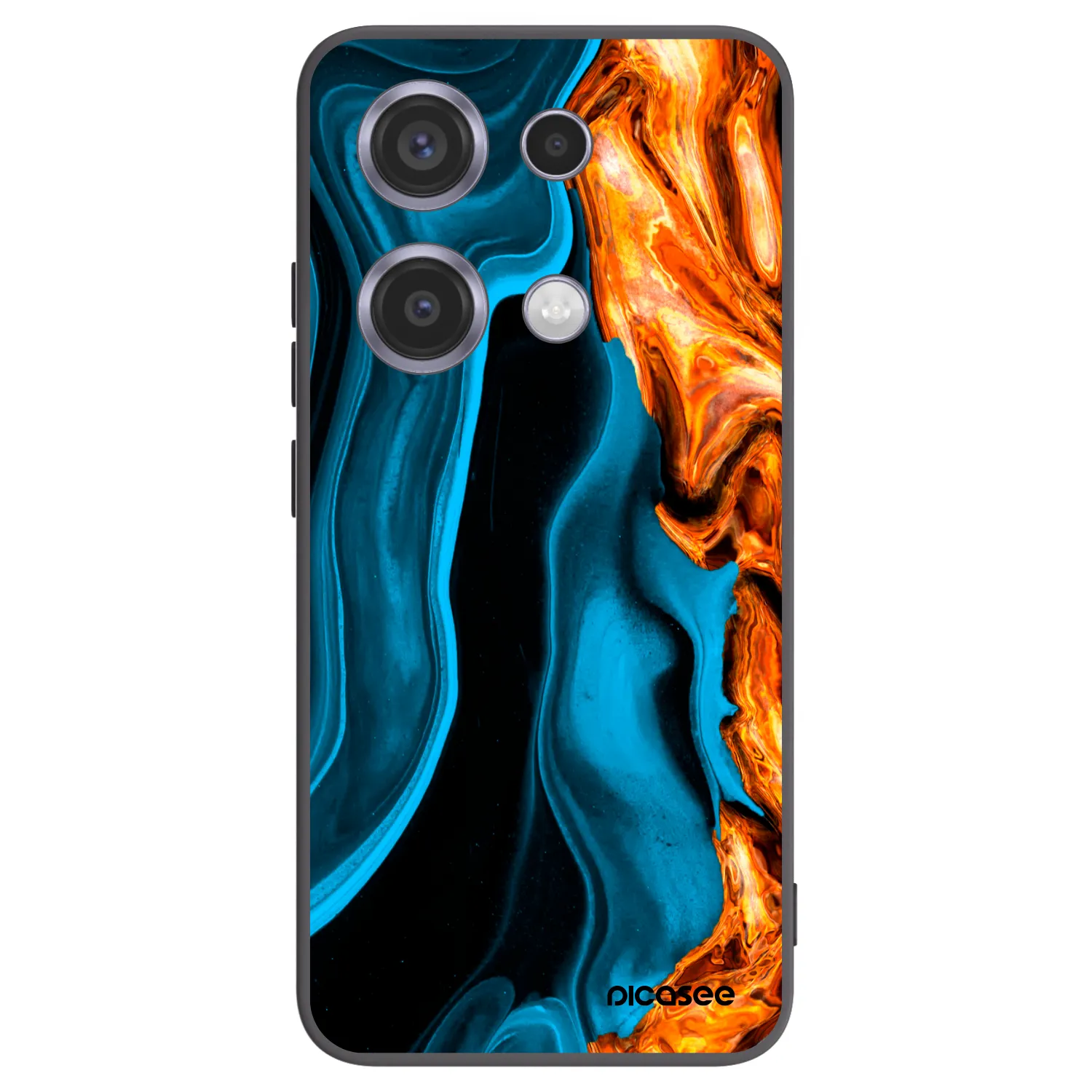 Picasee fekete szilikon tok az alábbi mobiltelefonokra Xiaomi Redmi Note 14S - Gold blue