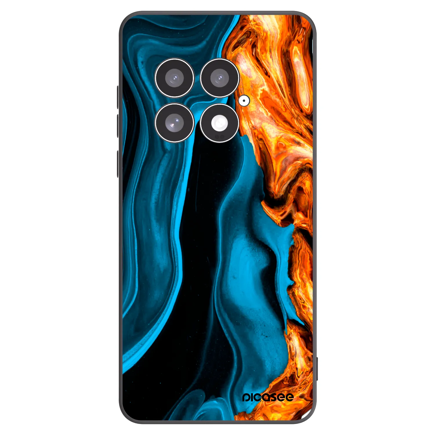 Picasee fekete szilikon tok az alábbi mobiltelefonokra OnePlus 13 5G - Gold blue