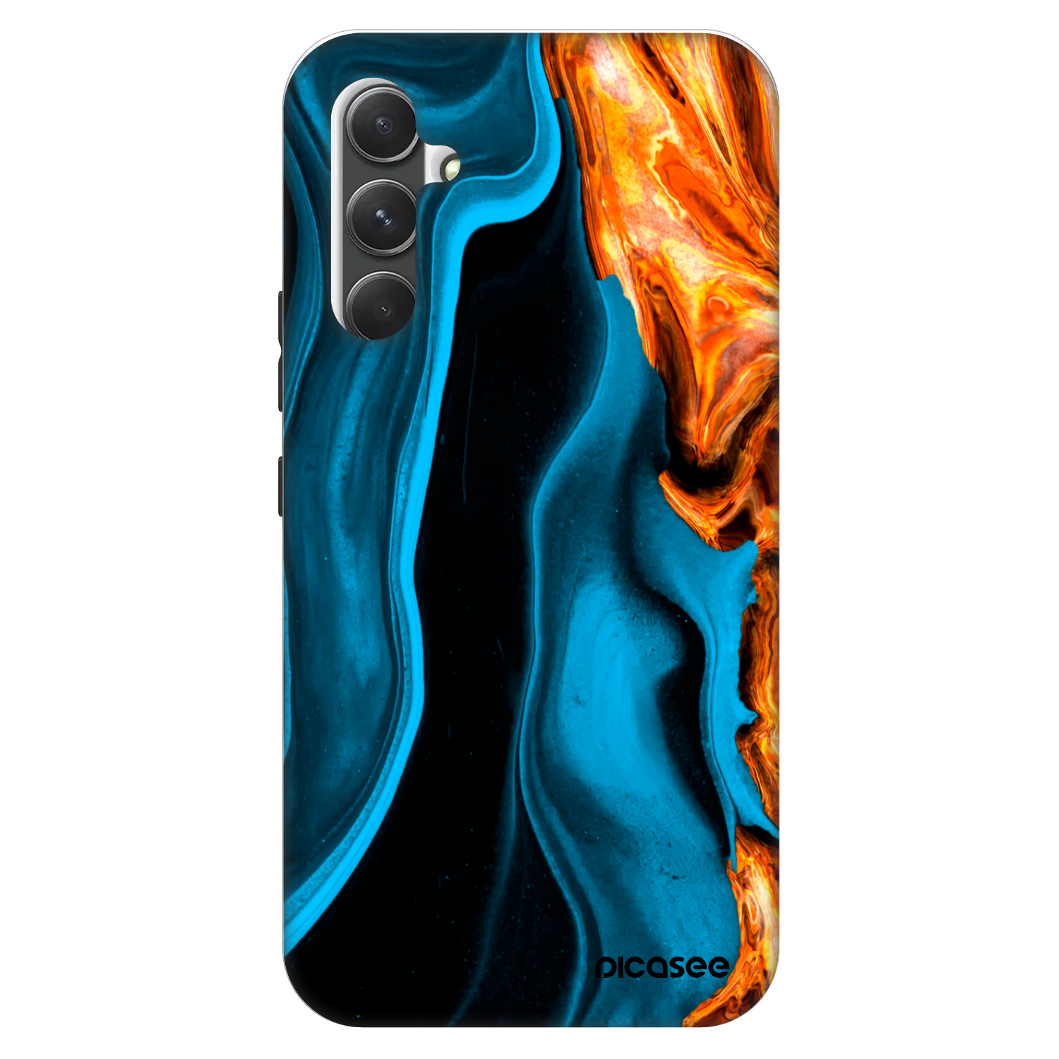 Picasee Fashion Case Samsung Galaxy A34 5G A346B - Gold blue