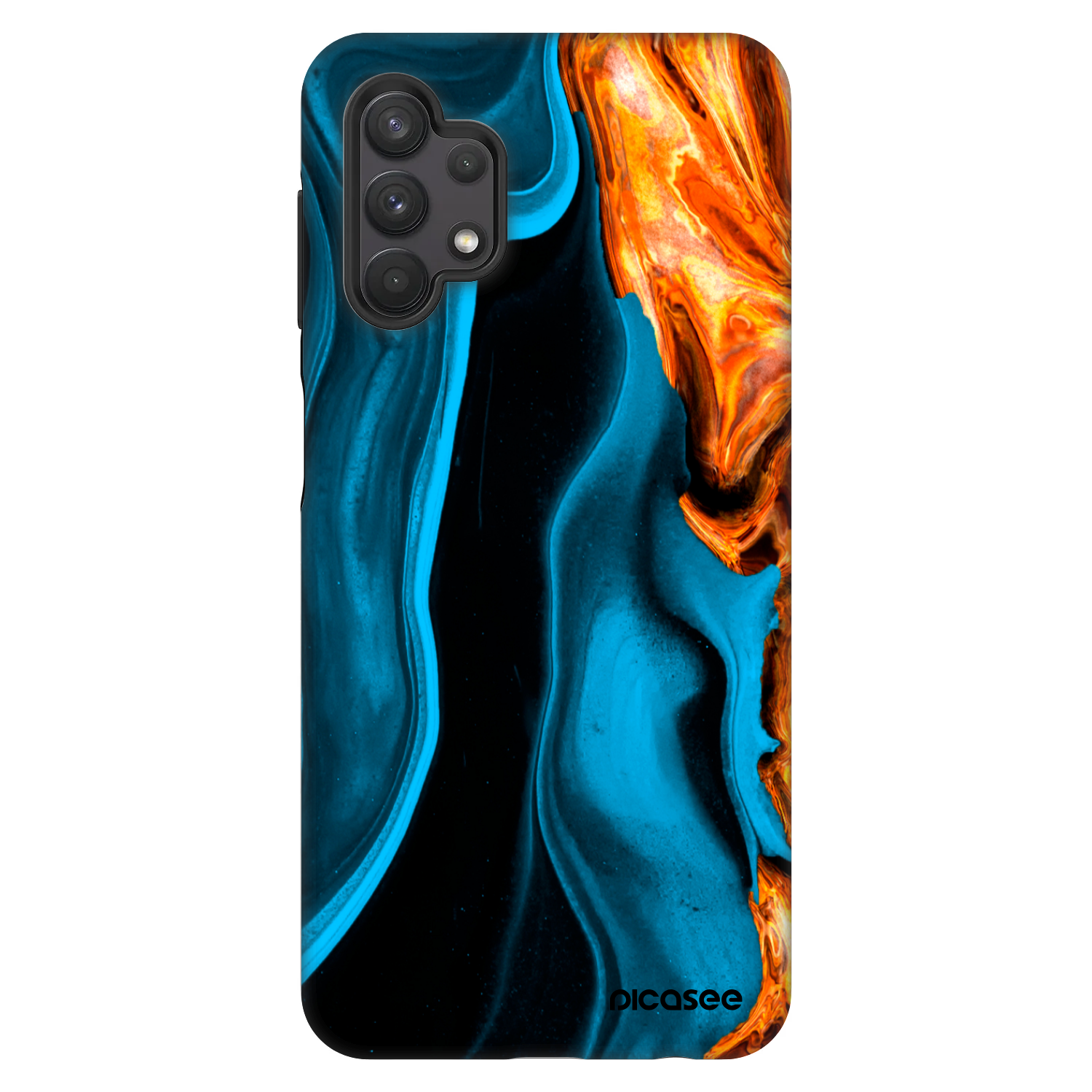 Picasee Fashion Case Samsung Galaxy A32 5G A326B - Gold blue