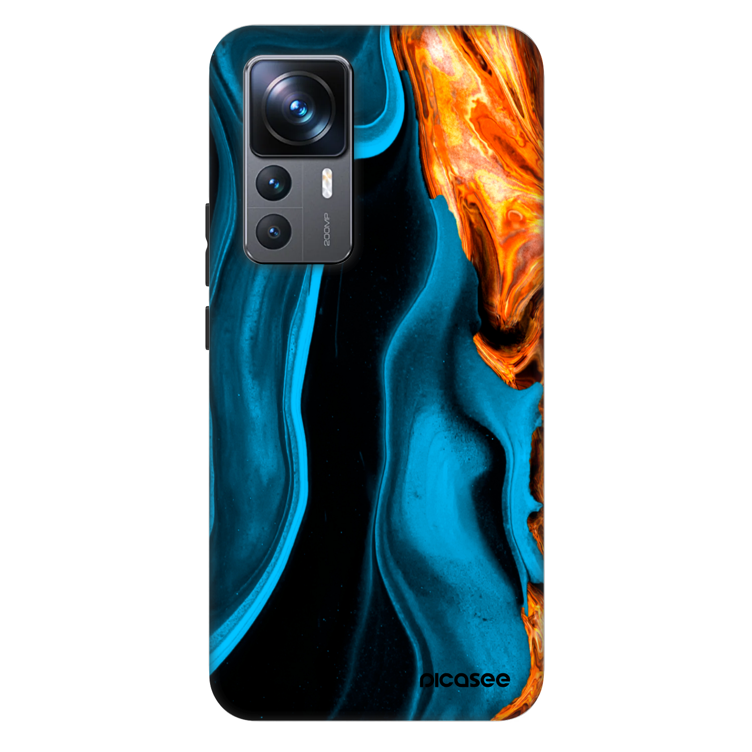 Picasee Fashion Case Xiaomi 12T - Gold blue