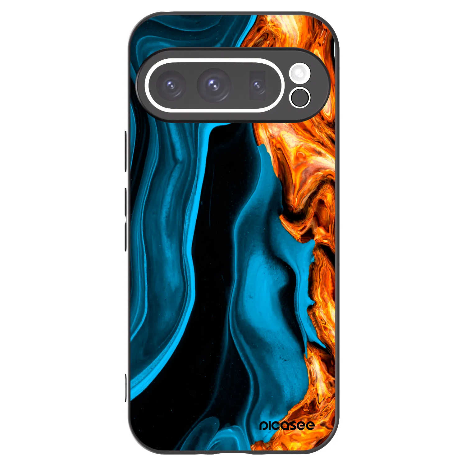 Picasee fekete szilikon tok az alábbi mobiltelefonokra Google Pixel 9 Pro XL - Gold blue