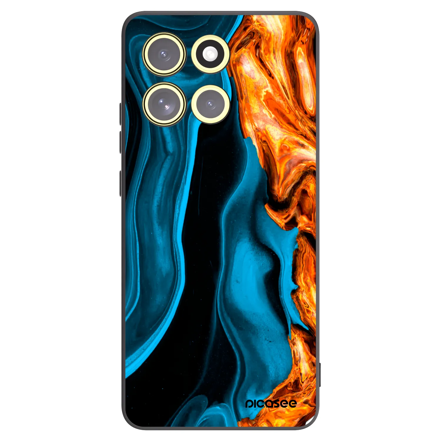 Picasee fekete szilikon tok az alábbi mobiltelefonokra Motorola Moto G86 5G - Gold blue