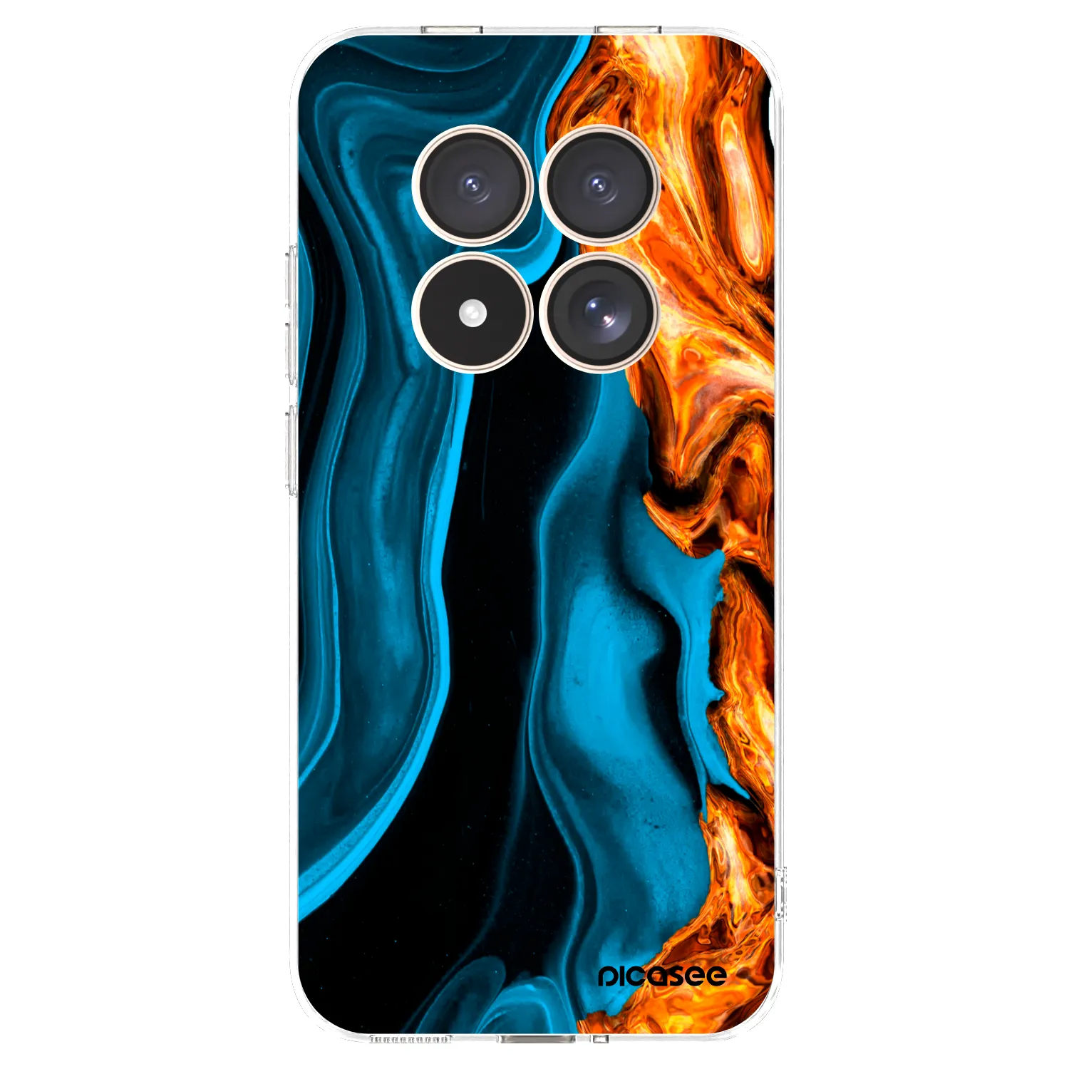 Picasee átlátszó szilikon tok az alábbi mobiltelefonokra Xiaomi Redmi Note 15 Pro 4G - Gold blue