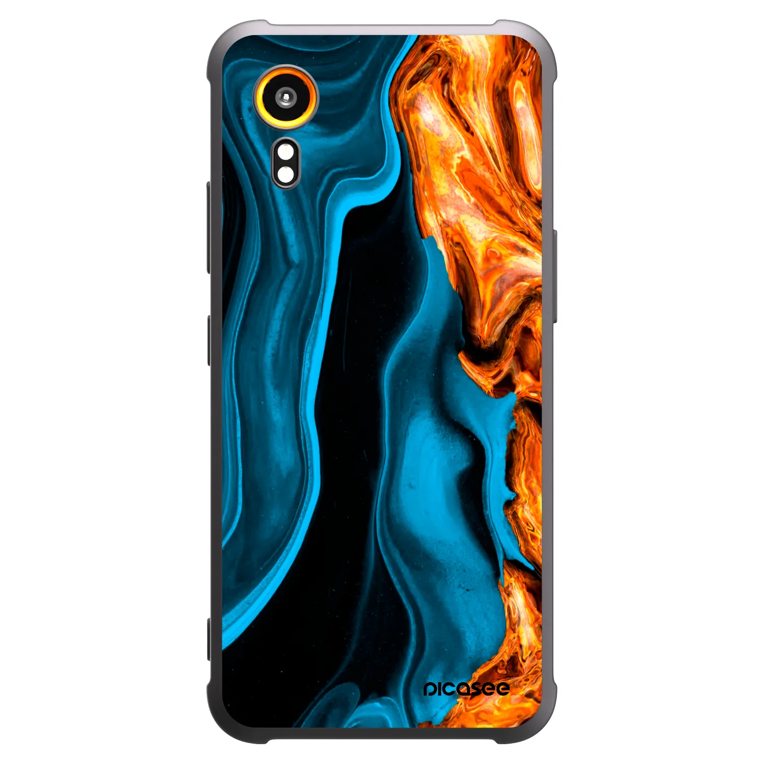 Picasee fekete szilikon tok az alábbi mobiltelefonokra Samsung Galaxy Xcover 7 - Gold blue