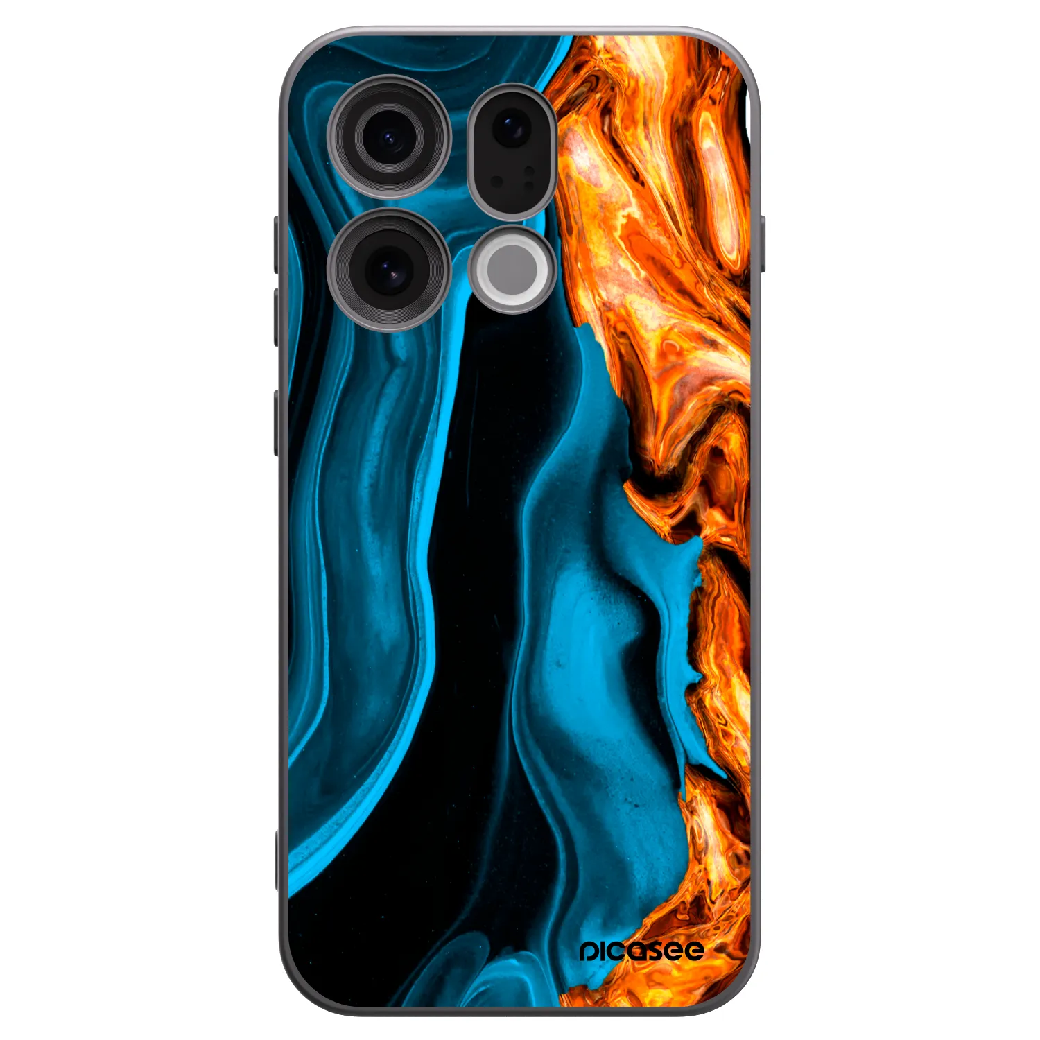 Picasee fekete szilikon tok az alábbi mobiltelefonokra OPPO Find X9 - Gold blue