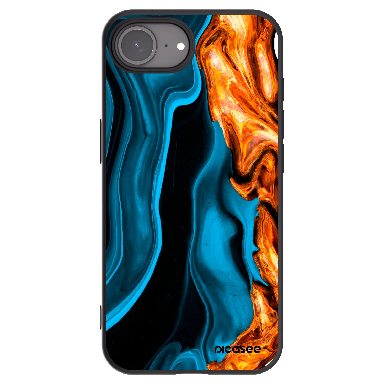 Picasee fekete szilikon tok az alábbi mobiltelefonokra Apple iPhone 17e - Gold blue