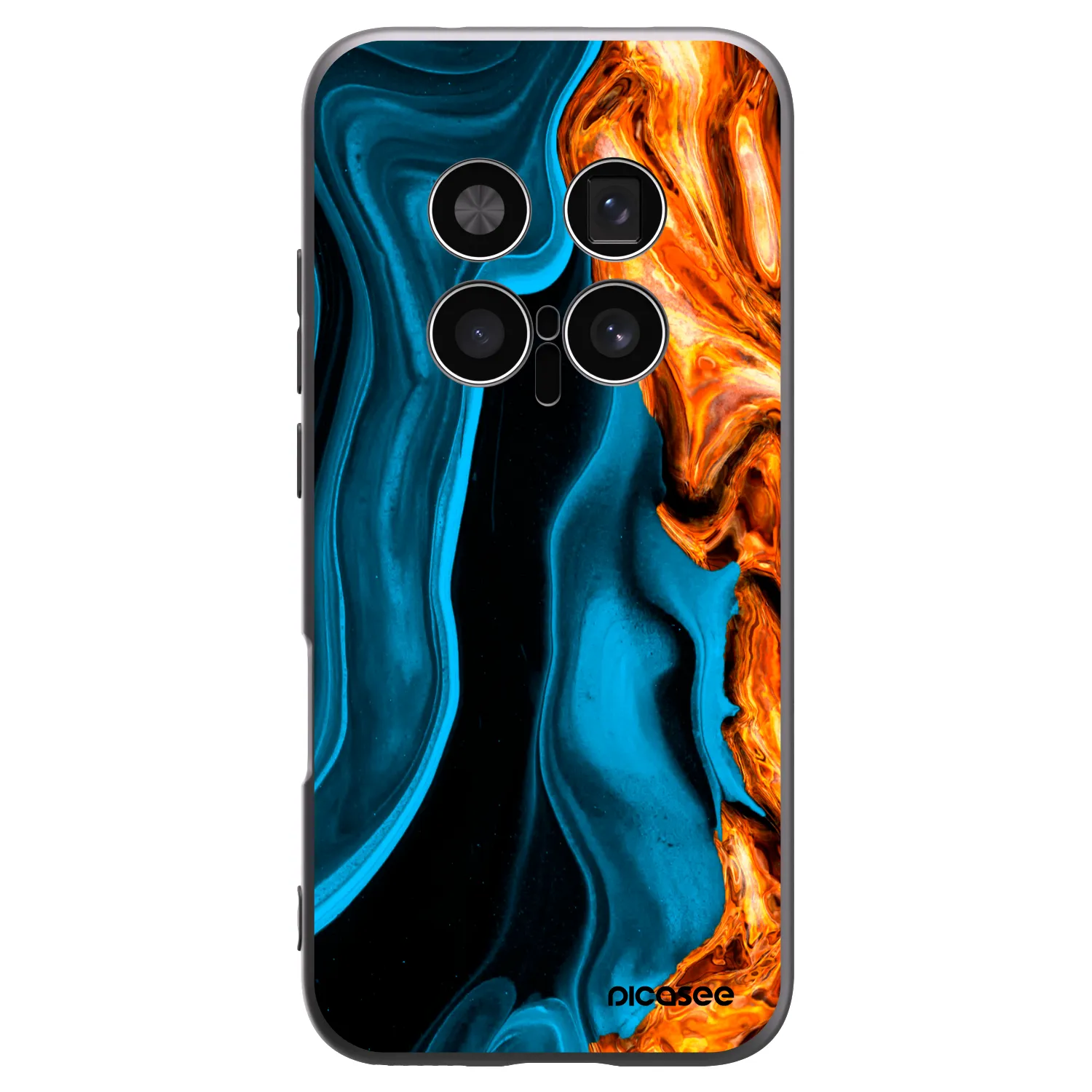 Picasee fekete szilikon tok az alábbi mobiltelefonokra Honor Magic8 Pro 5G - Gold blue