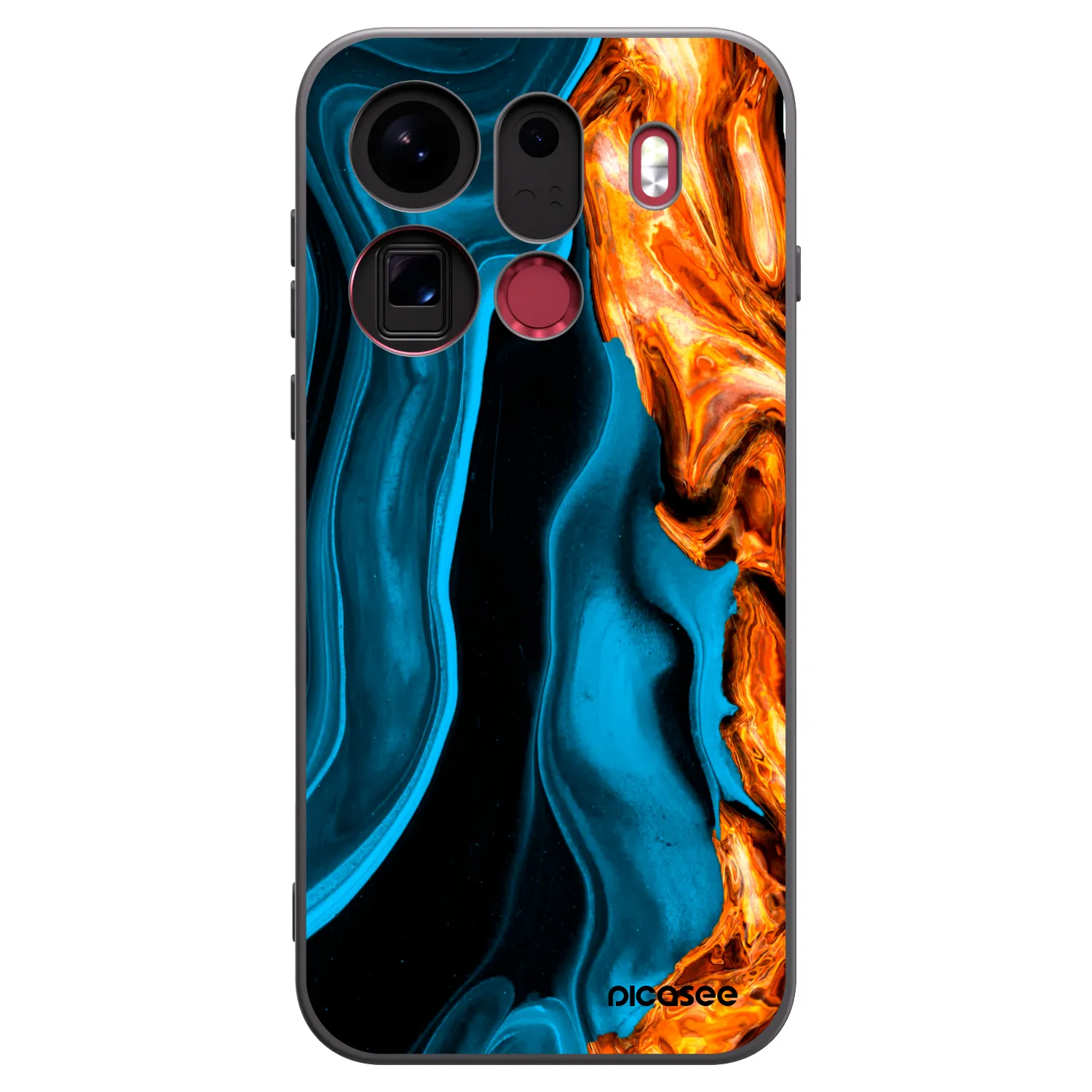 Picasee fekete szilikon tok az alábbi mobiltelefonokra OPPO Find X9 Pro - Gold blue