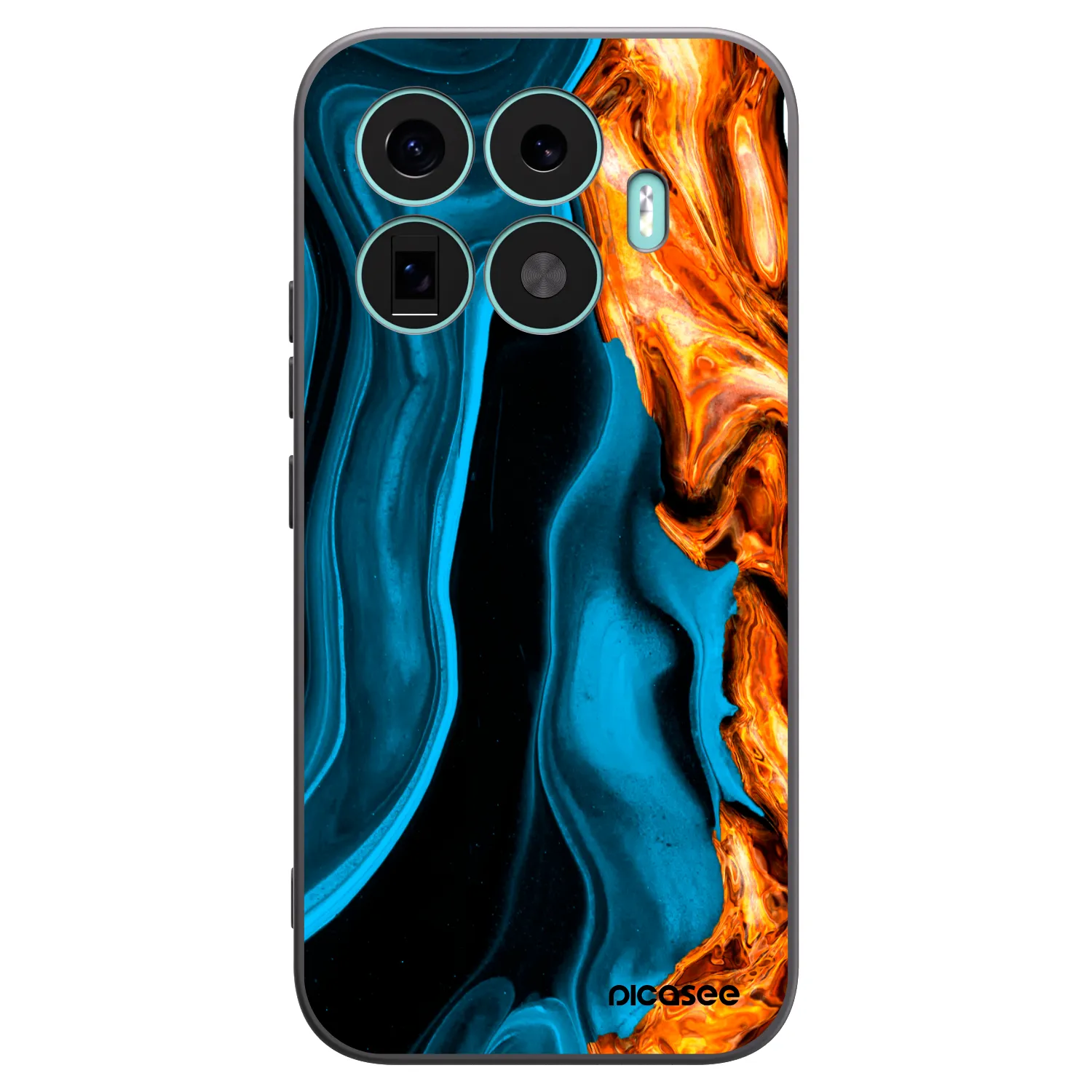 Picasee fekete szilikon tok az alábbi mobiltelefonokra Xiaomi 17T - Gold blue
