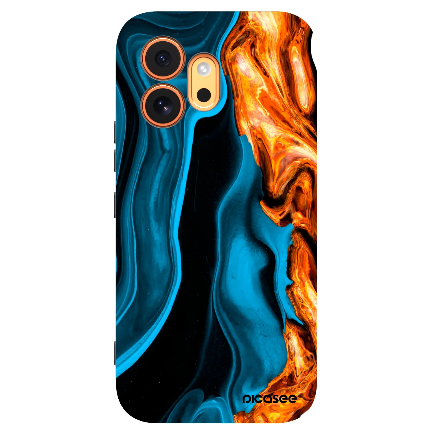 Picasee fekete szilikon tok az alábbi mobiltelefonokra Honor 600 - Gold blue