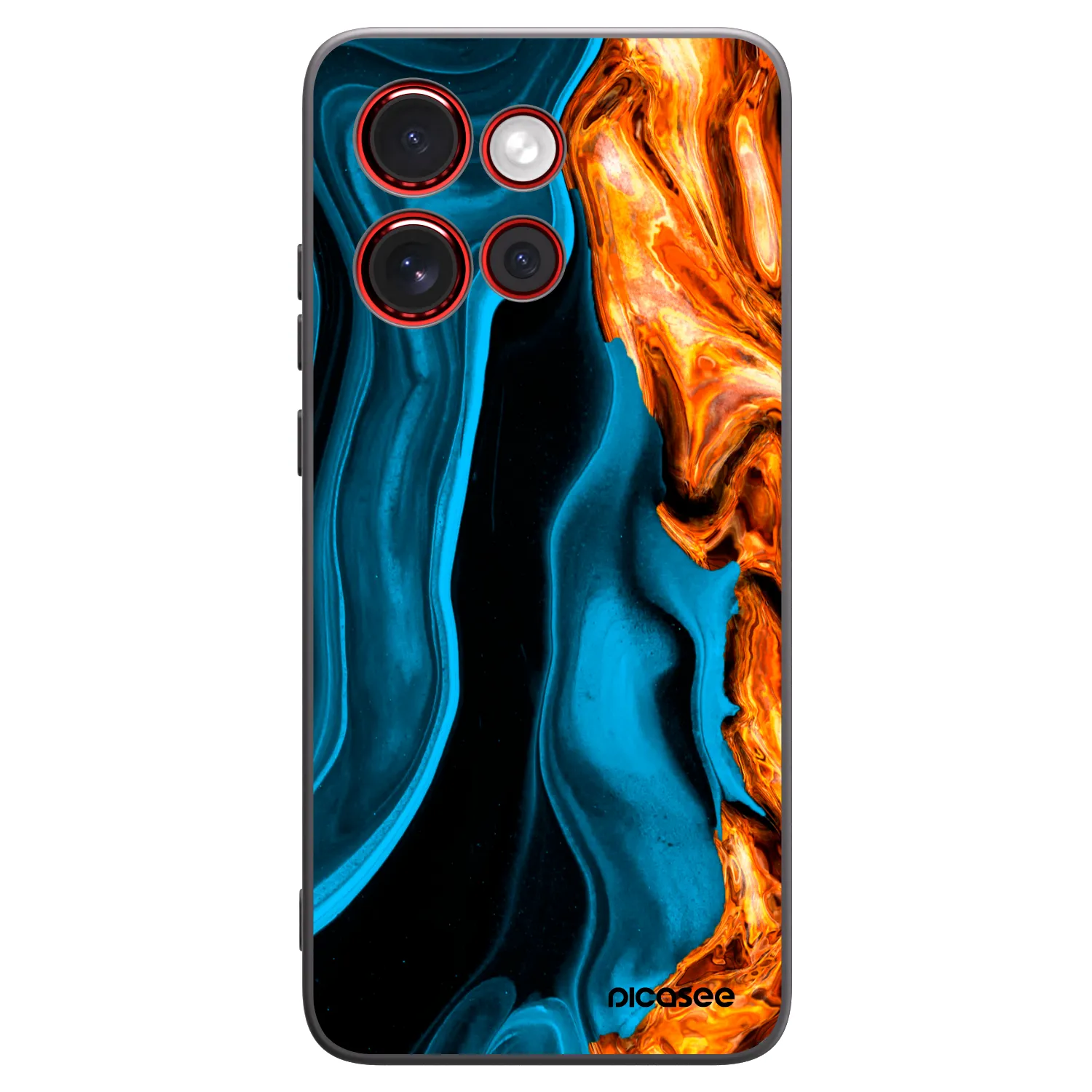 Picasee fekete szilikon tok az alábbi mobiltelefonokra Motorola Edge 60 Neo 5G - Gold blue