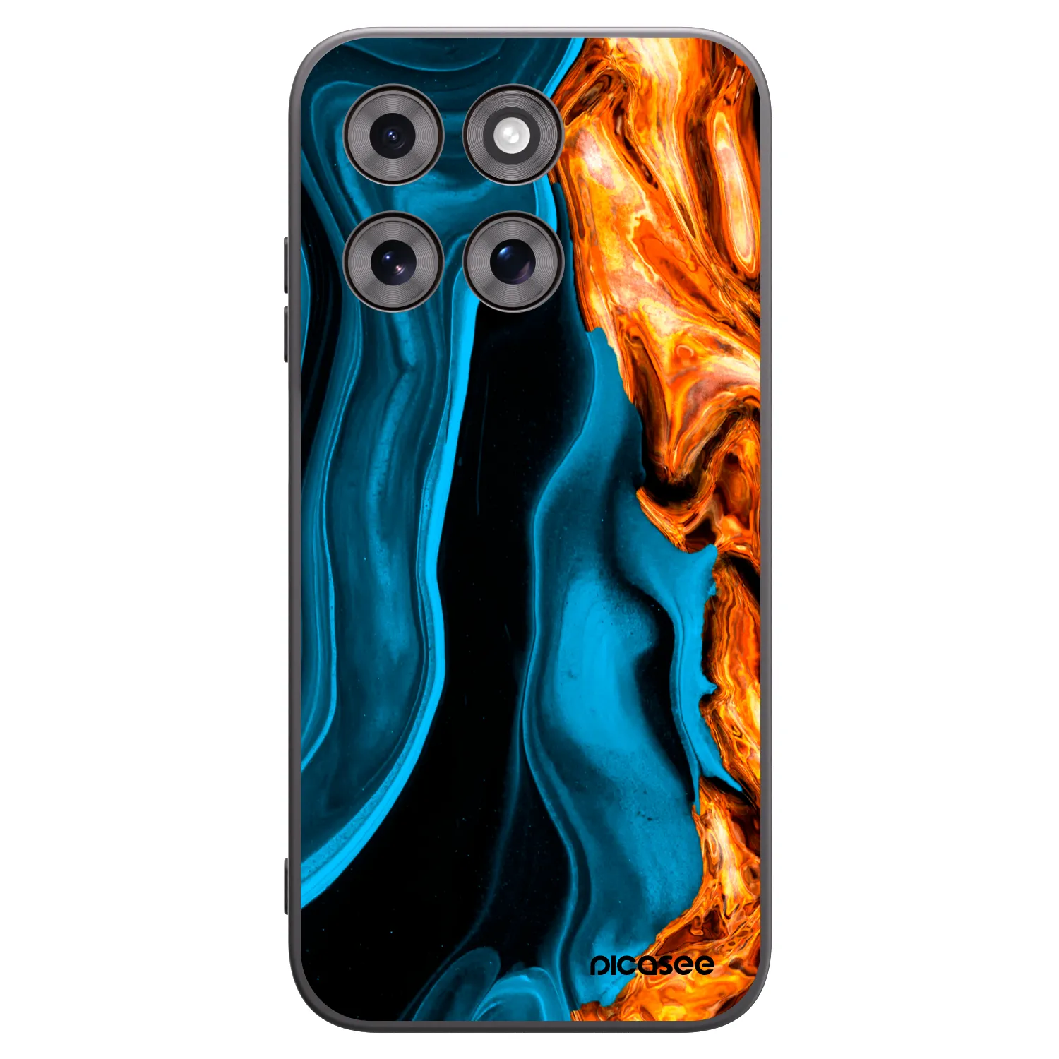 Picasee fekete szilikon tok az alábbi mobiltelefonokra Motorola Moto G77 - Gold blue