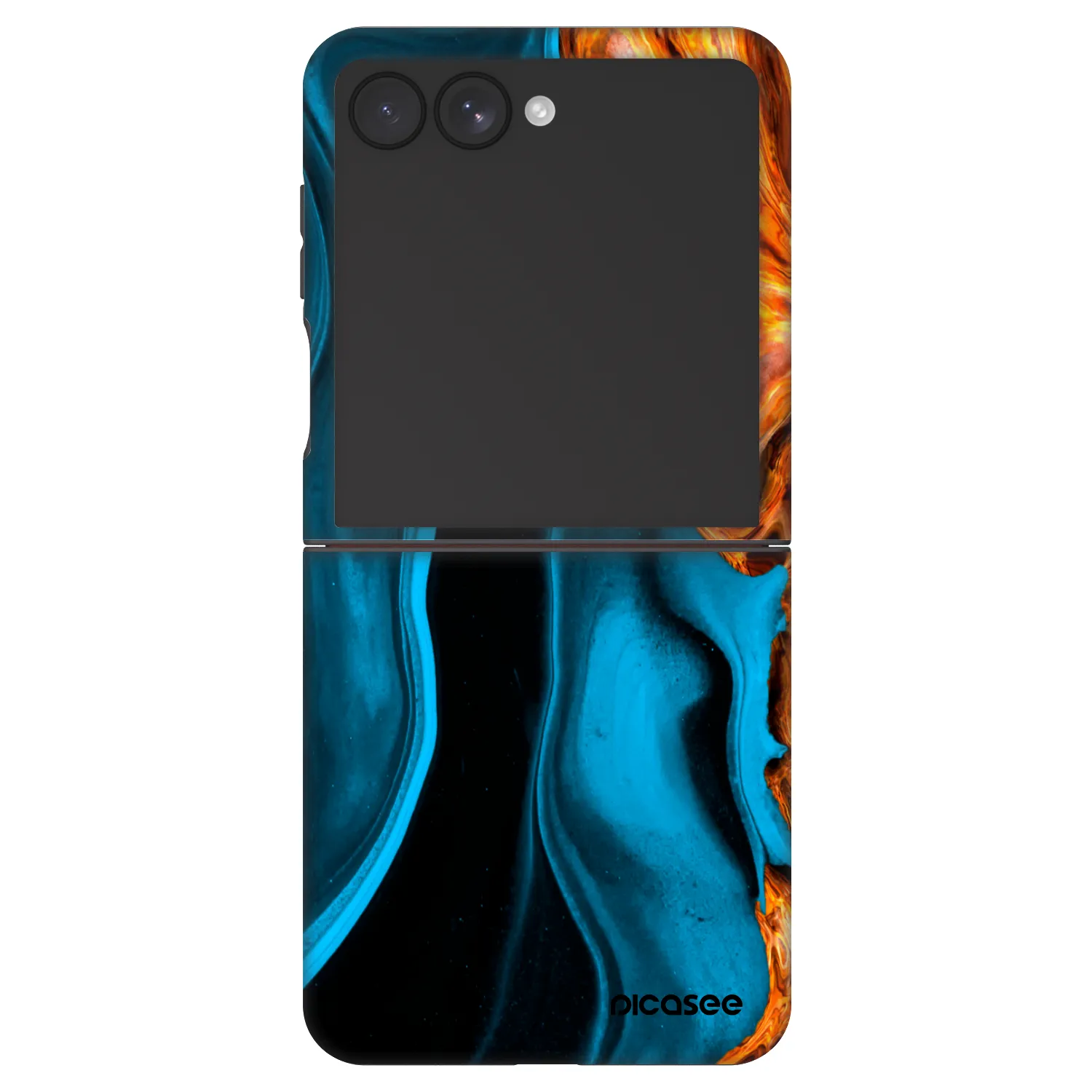 Picasee Fashion Case Samsung Galaxy Z Flip7 5G - Gold blue