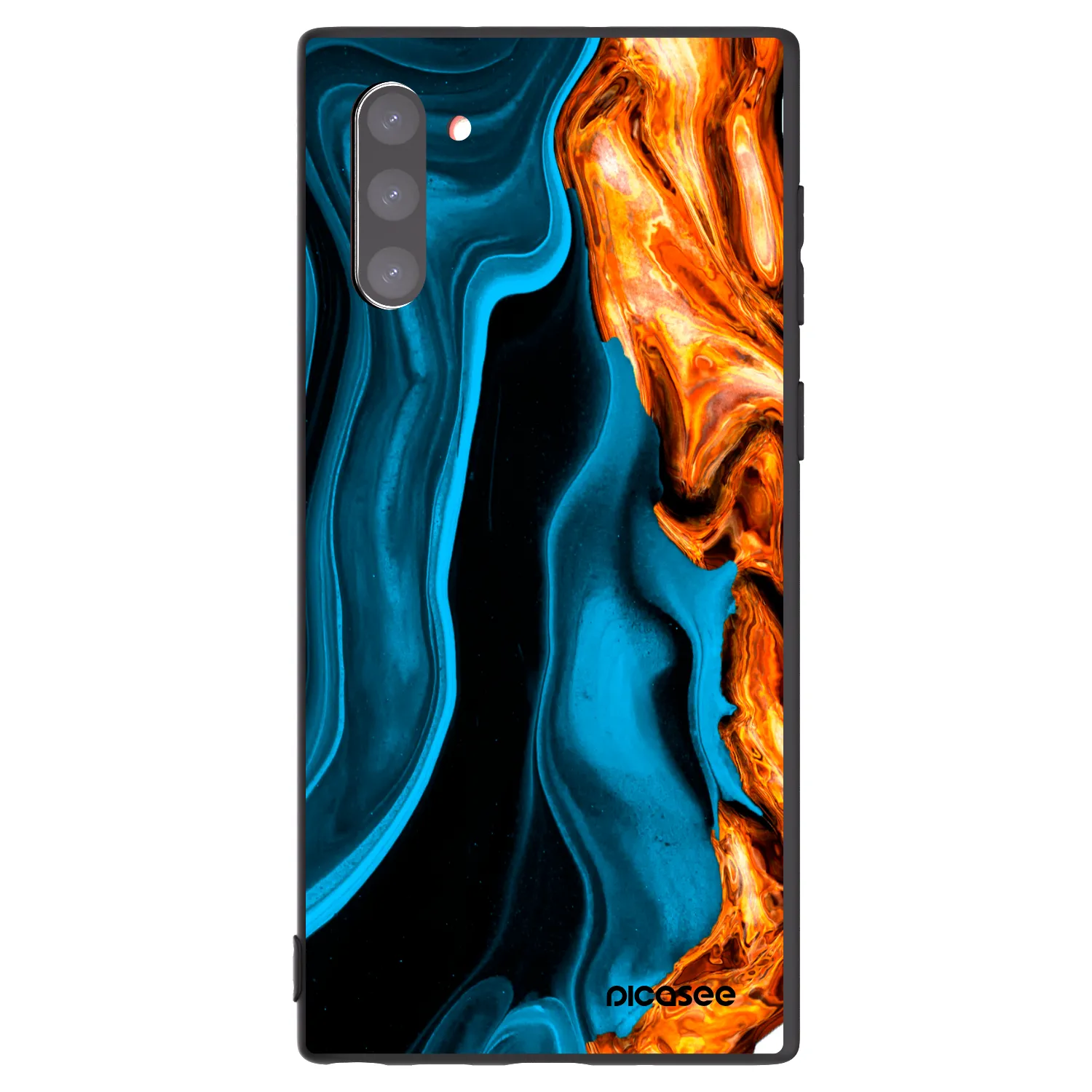 Picasee fekete szilikon tok az alábbi mobiltelefonokra Samsung Galaxy Note 10 N970F - Gold blue