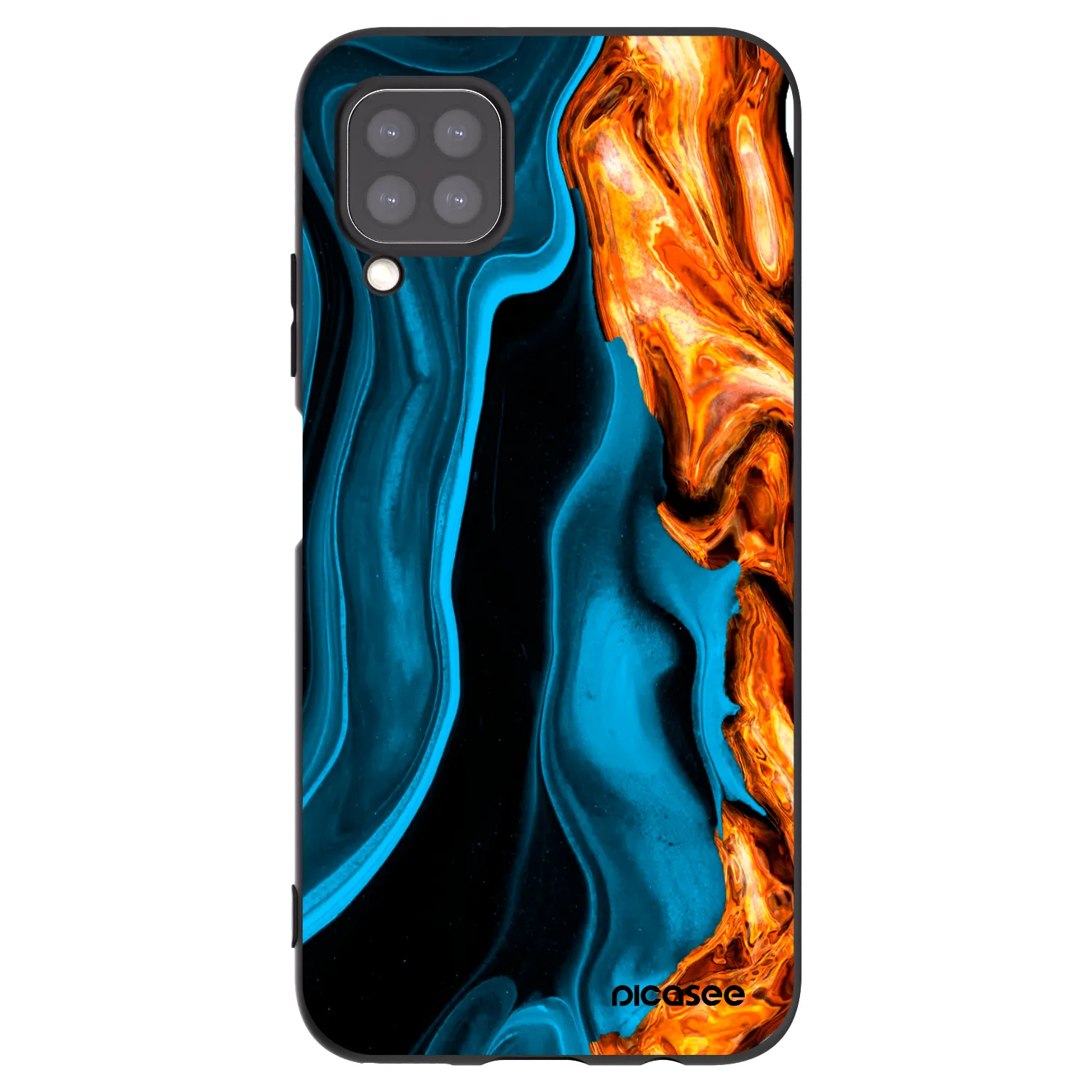Picasee fekete szilikon tok az alábbi mobiltelefonokra Huawei P40 Lite - Gold blue