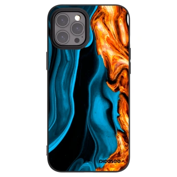 Picasee fekete szilikon tok az alábbi mobiltelefonokra Apple iPhone 12 Pro Max - Gold blue