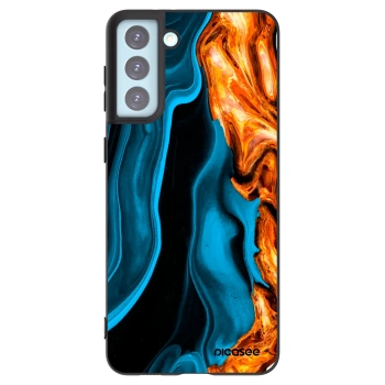 Picasee fekete szilikon tok az alábbi mobiltelefonokra Samsung Galaxy S21+ 5G G996F - Gold blue