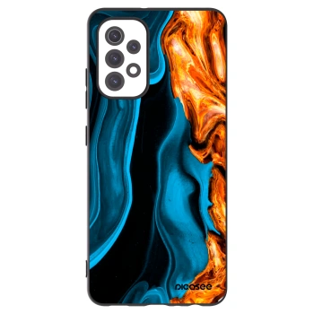 Picasee fekete szilikon tok az alábbi mobiltelefonokra Samsung Galaxy A32 5G A326B - Gold blue