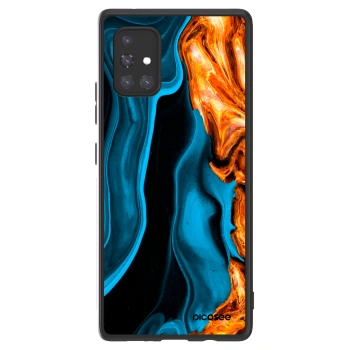 Picasee ULTIMATE CASE Samsung Galaxy A71 A715F - készülékre - Gold blue