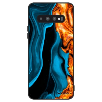 Szilikon tok erre a típusra Samsung Galaxy S10 G973 - Gold blue