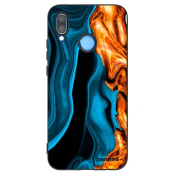 Picasee fekete szilikon tok az alábbi mobiltelefonokra Huawei P20 Lite - Gold blue