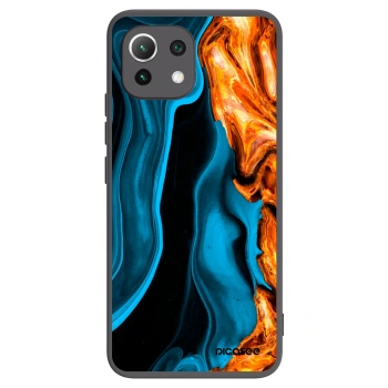 Picasee fekete szilikon tok az alábbi mobiltelefonokra Xiaomi Mi 11 Lite - Gold blue