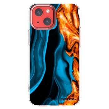 Picasee átlátszó szilikon tok az alábbi mobiltelefonokra Apple iPhone 13 mini - Gold blue