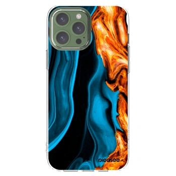 Picasee átlátszó szilikon tok az alábbi mobiltelefonokra Apple iPhone 13 Pro Max - Gold blue