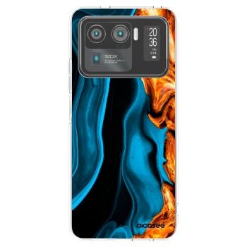 Picasee átlátszó szilikon tok az alábbi mobiltelefonokra Xiaomi Mi 11 Ultra - Gold blue