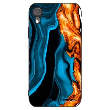 Picasee fekete szilikon tok az alábbi mobiltelefonokra Apple iPhone XR - Gold blue